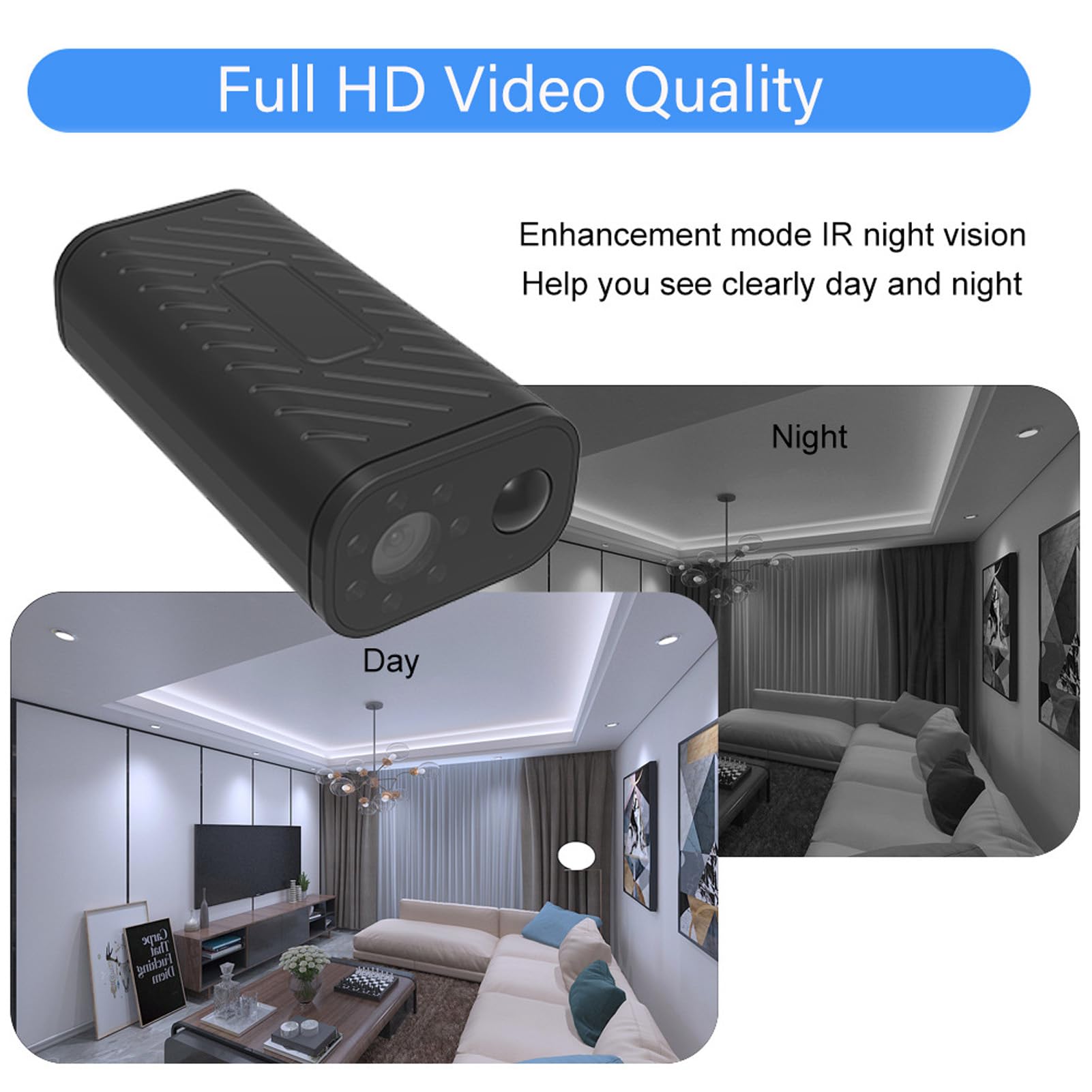 Goshyda Wireless Outdoor Security Camera - 1080P HD Smart WiFi, Motion Detection, IP66 Waterproof, Night Vision, Loop & Wide Angle Recording - Ideal for Home, Business & Garage Surveillance