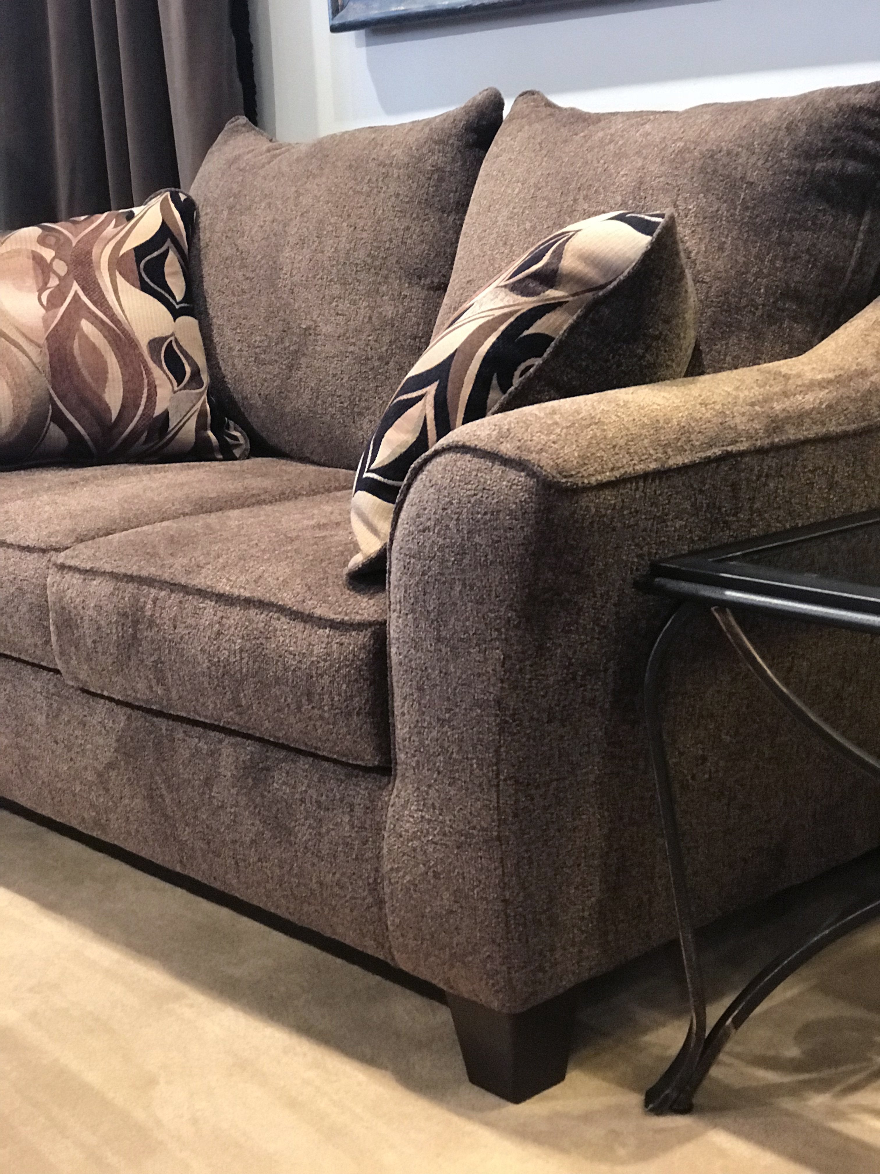 Camero Cafe Fabric Pillowback Loveseat - Comfortable Small Sofa for Living Room, Apartment & Cozy Spaces | Perfect for Relaxing, Reading & Entertaining Guests