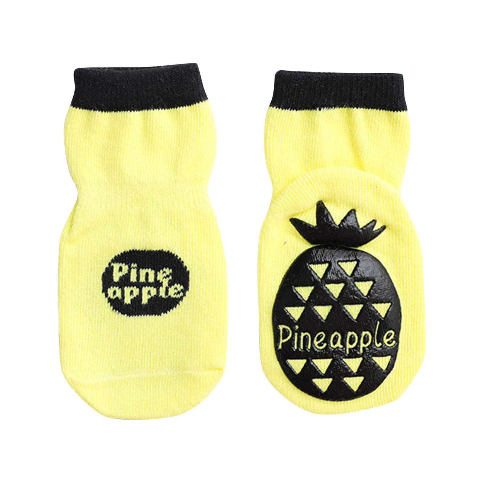 Girls Baby Toddler Printed Fruit Socks - Cute Children Boys & Women's Cotton Socks in White & Gray - Perfect for Playtime, School & Everyday Wear