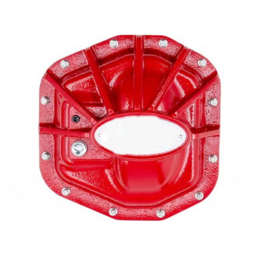 Rancho Suspensions Heavy Duty Differential Cover for Jeep Wrangler JL 2018-2023 | Rear Axle | Red Powder Coated Protection | Fits Rubicon & Other Models | Off-Road & 4x4 Adventure Accessory