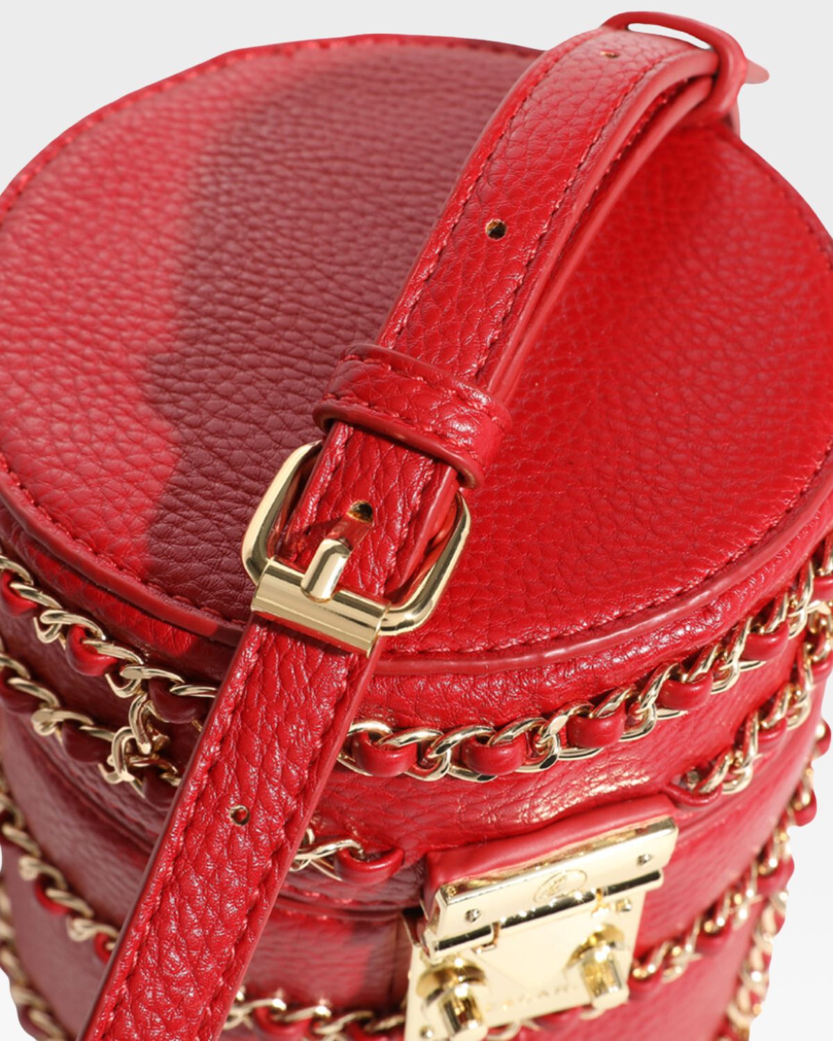 Stylish Red Leather Evening Mini Barrel Bag for Women - Perfect for Parties, Dates & Night Out Accessories