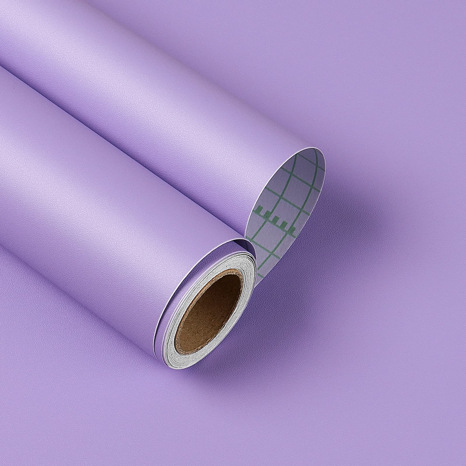 YENHOME Purple Contact Paper - Self-Adhesive Removable Wallpaper for Walls, Cabinets & Bulletin Boards | Matte Finish Peel & Stick Wall Covering (17.7