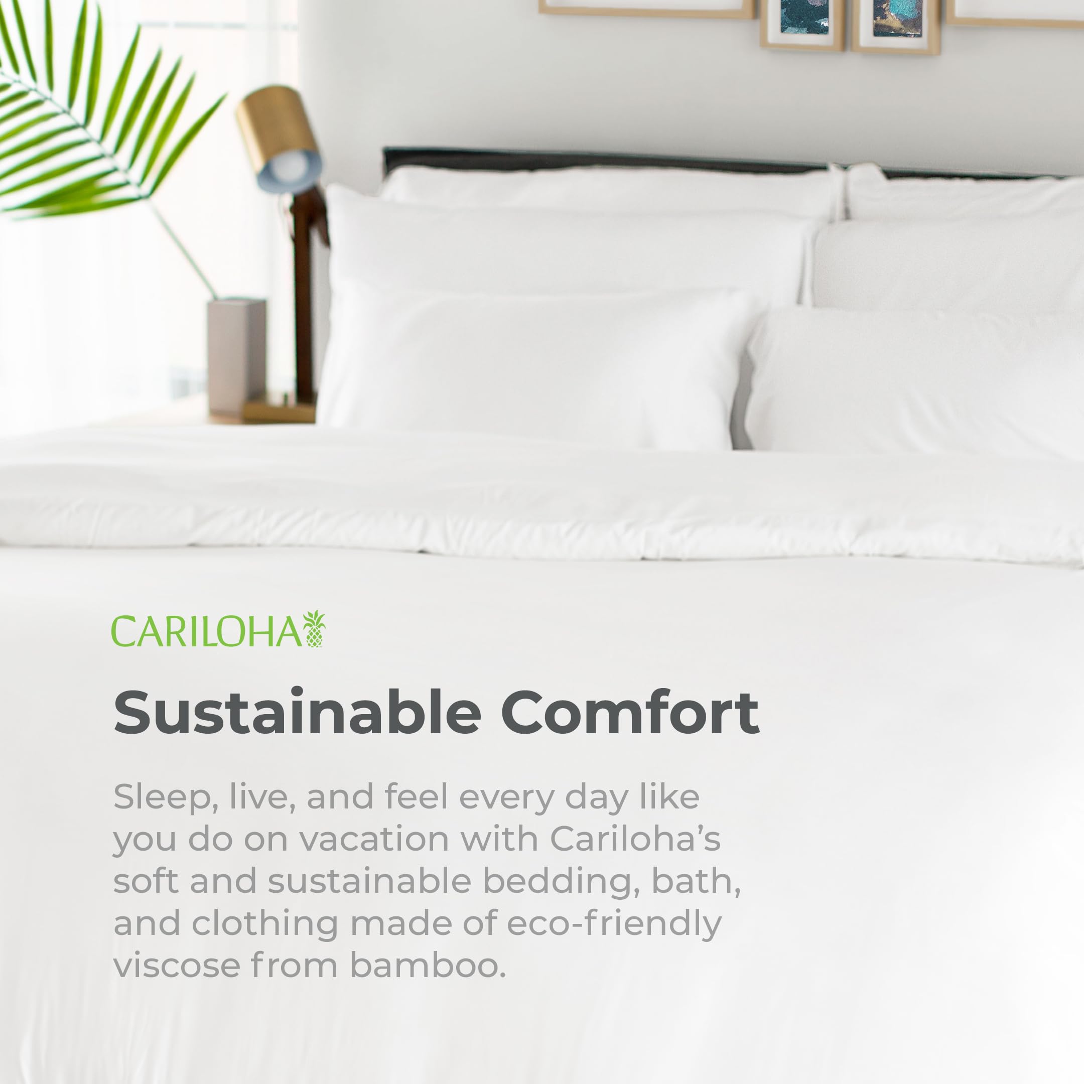 Cariloha Classic 4-Piece Twill Sheet Set - Full Size White Cooling Bamboo Sheets for Hot Sleepers with Corner Bands | Breathable & Soft Bedding for Summer Nights & All-Season Comfort
