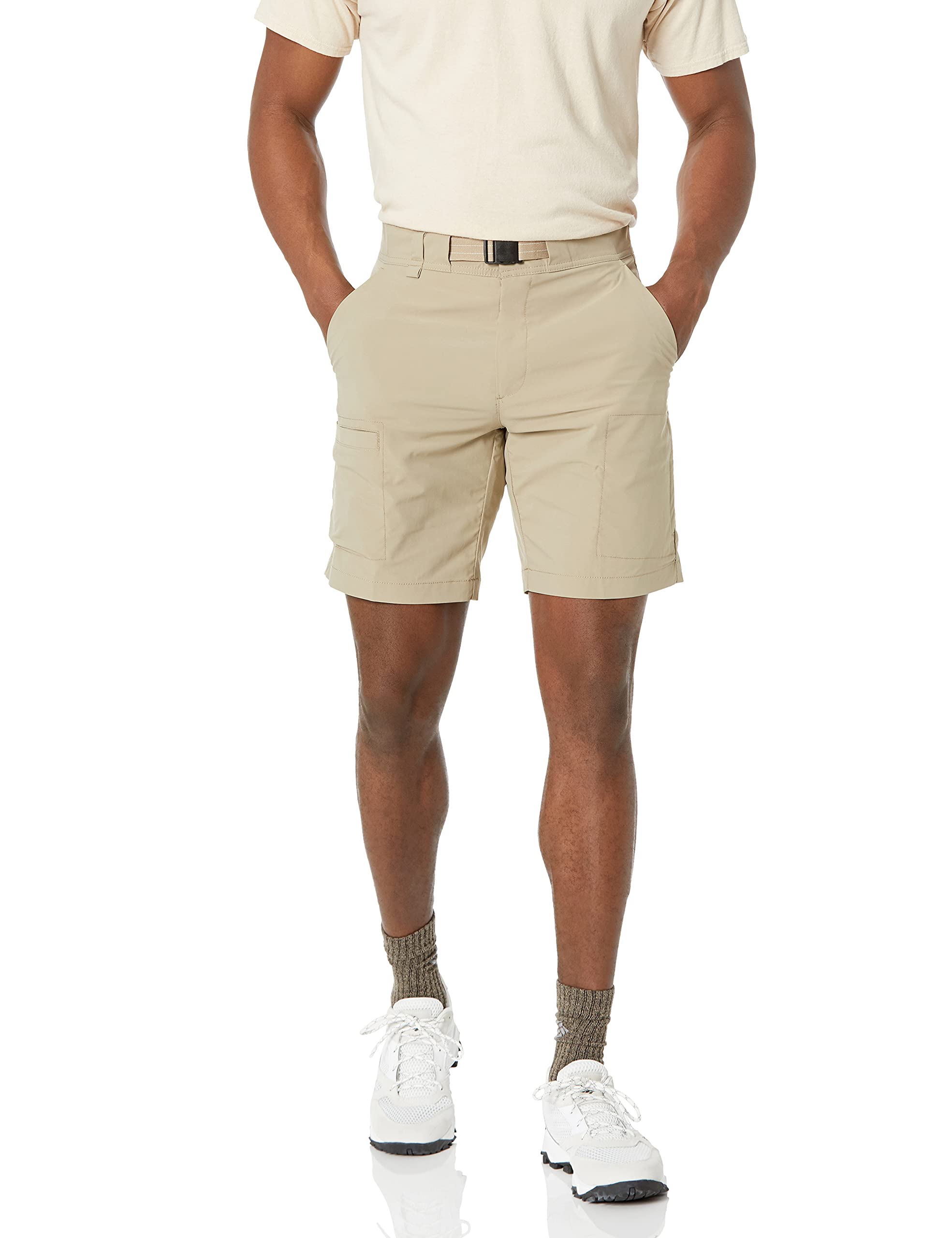 Amazon Essentials Men's Quick-Dry Belted Hiking Shorts with Moisture-Wicking Technology - Perfect for Outdoor Adventures, Camping & Summer Activities