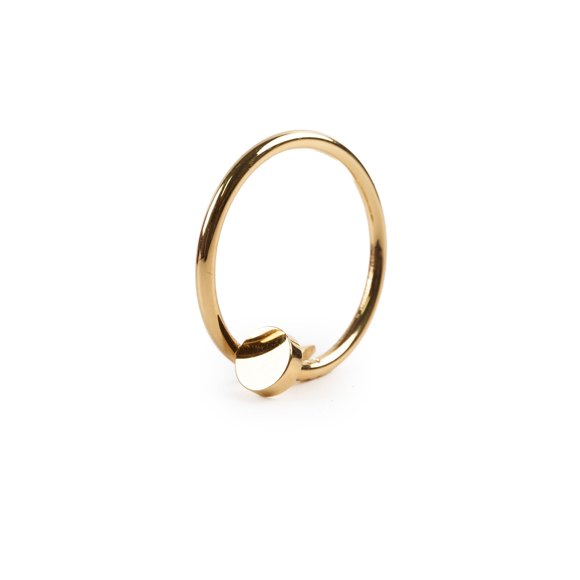 Cartier Juste un Clou Small Yellow Gold Ring Size 57 - Elegant Jewelry for Women, Perfect for Weddings, Anniversaries & Special Occasions