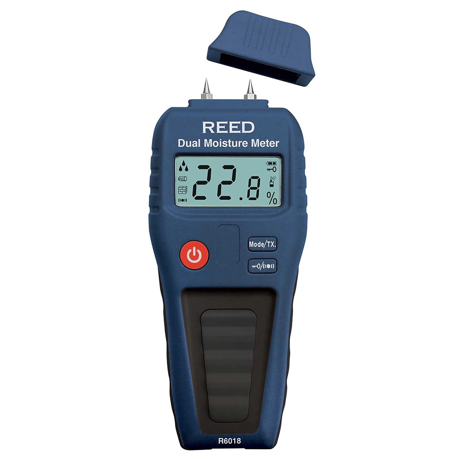 REED Instruments R6018 Dual Moisture Meter - Wood & Building Material Moisture Detector for Home Inspection, Construction, Flooring Installation & DIY Projects