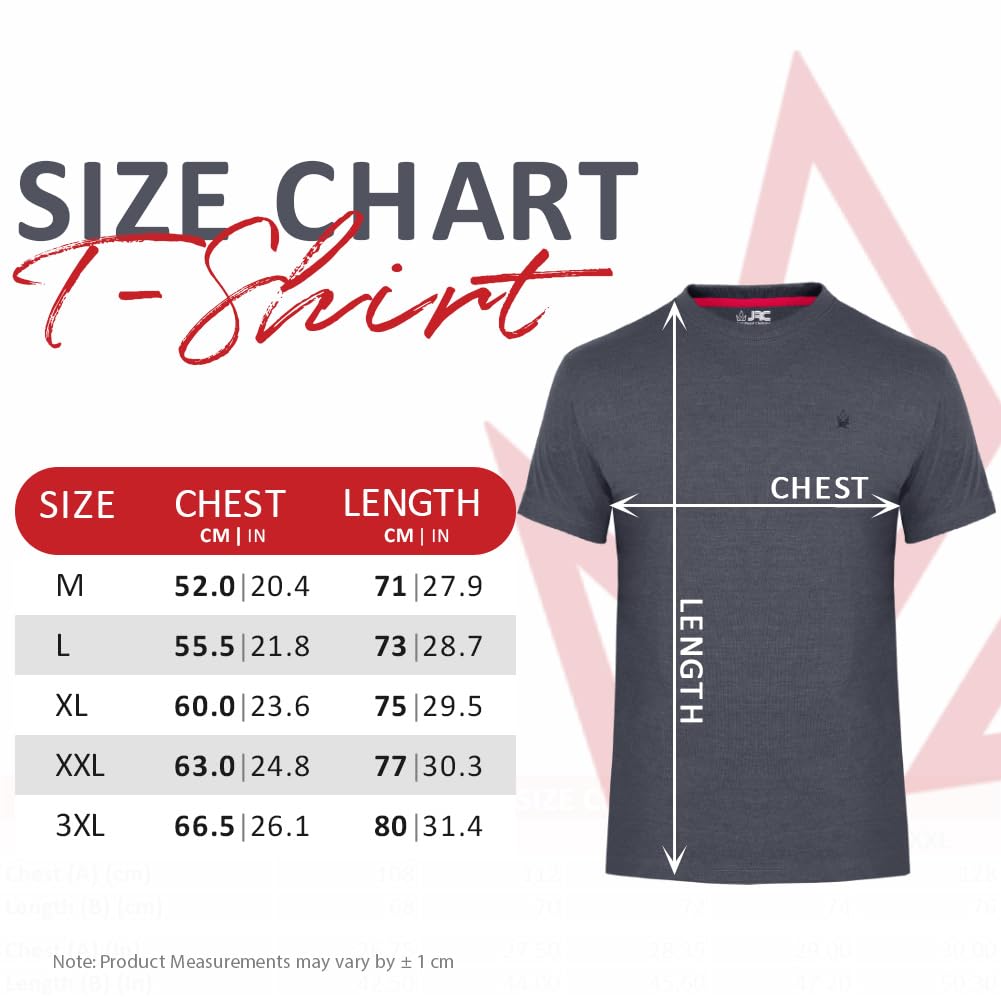 JRC Just Royal Clothing Pack of 4 Men's Short Sleeve V-Neck T-Shirts - Soft Cotton Casual Tees for Everyday Wear | Gym, Lounge, Streetwear