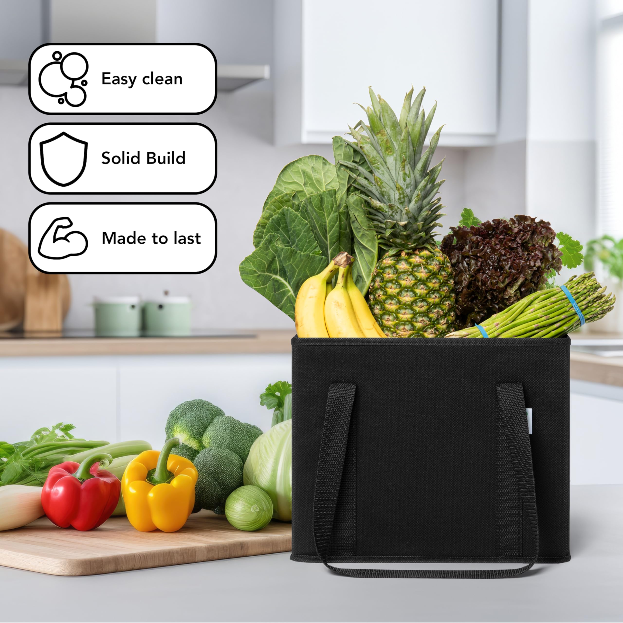 Eco-Friendly Reusable Grocery Bags & Shopping Totes - Durable Foldable Bags for Groceries, Shopping, Beach & Travel - Perfect for Sustainable Lifestyle & Zero Waste Living