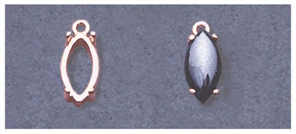Premium 8x4mm & 16x8mm Marquise Cabochon Pendant Settings - Solid Sterling Silver or 14k Gold Dangle Jewelry Findings (166 640/146 640) - Perfect for Handmade Necklaces, Earrings & DIY Jewelry Making