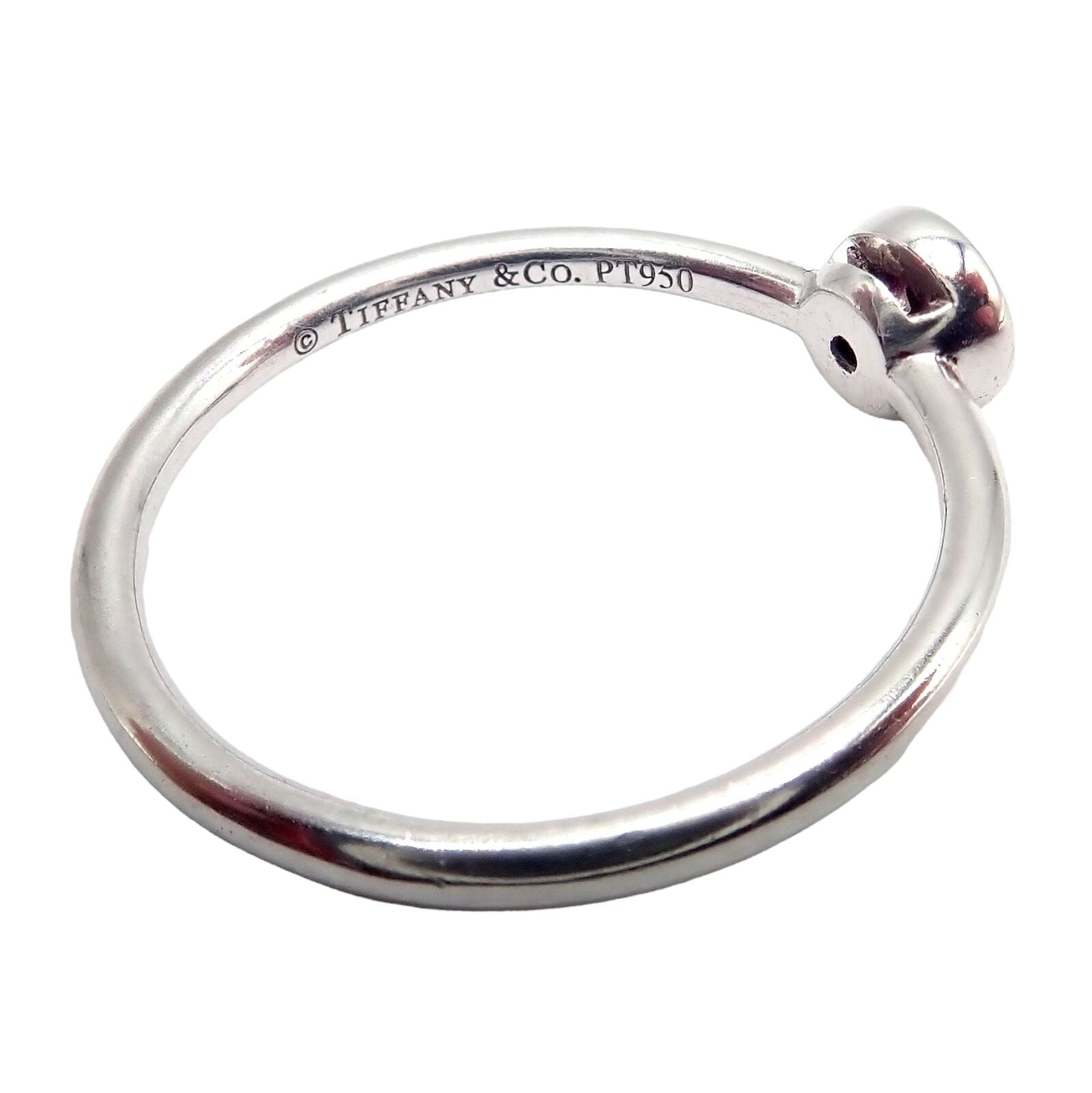 Tiffany & Co Platinum 0.12 Carat Diamond Engagement Stacking Ring - Size 5.75 - Perfect for Proposals, Weddings & Anniversary Gifts