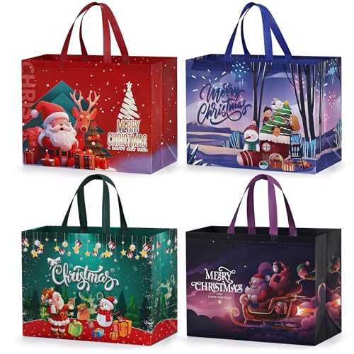 4 PCS Large Christmas Gift Bags