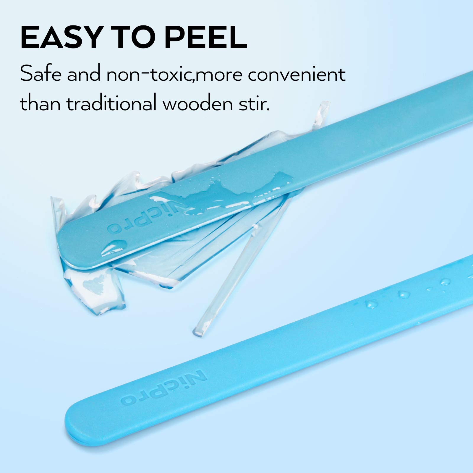 Nicpro 5-Piece Silicone Stir Sticks Set with 3 Silicone Brushes - Reusable Mixing Tools for Resin, Epoxy, Paint & Liquid - Perfect for DIY Glitter Tumblers, Arts & Crafts, and Kitchen Baking