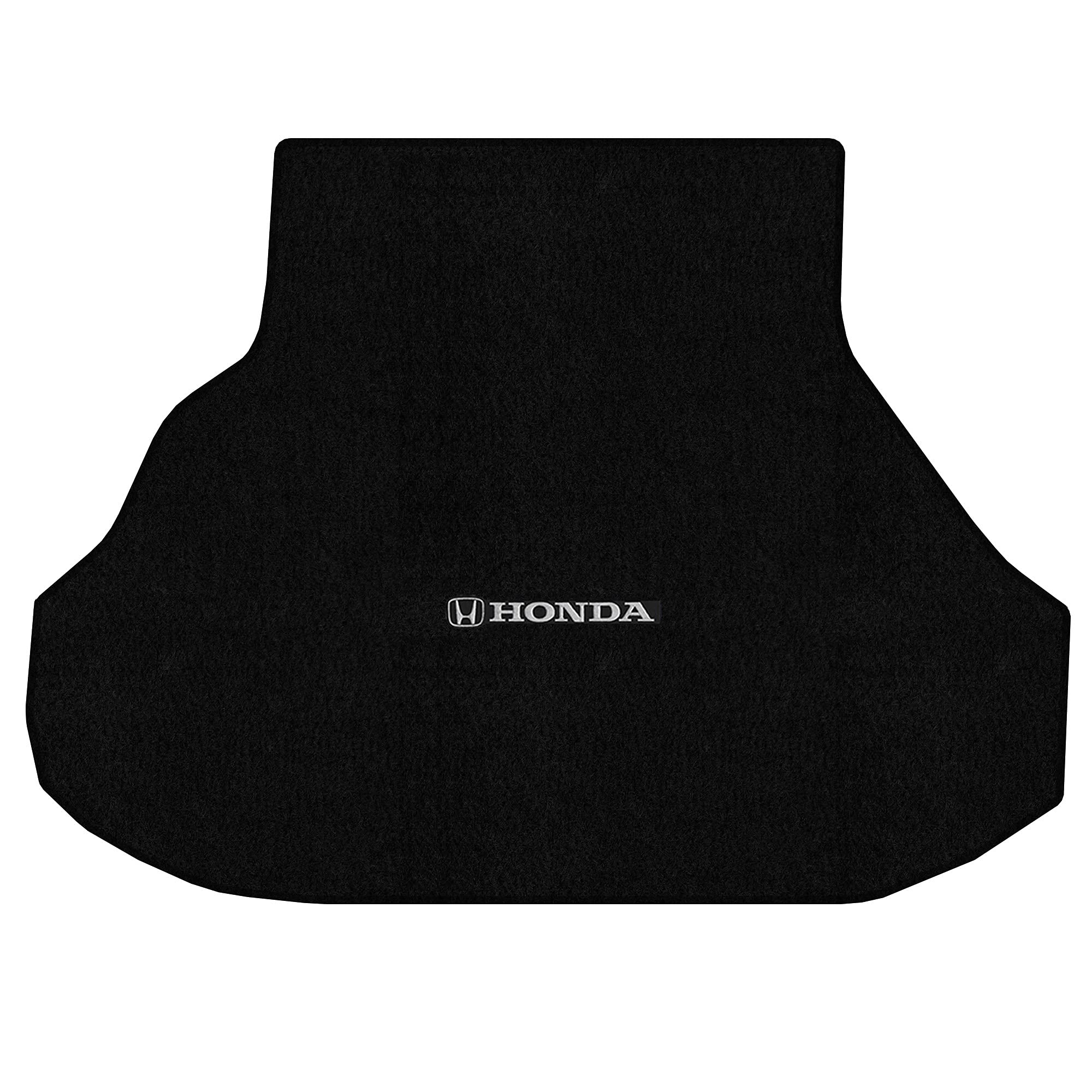 Premium Custom-Fit Carpeted Floor Mats for Honda Accord Crosstour 2010-2015 | Luxury Car Floor Liners 2WD | Silver Honda H Logo & Word (Black, Trunk) | Perfect for Daily Commuting, Road Trips & Vehicle Protection