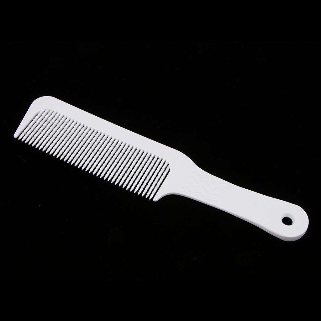 Professional T.O.G. Flat Top Clipper Comb with Finely Waved Teeth - Barber Hair Cutting & Styling Tool - White - Perfect for Salon, Fade, Buzz Cut & DIY Home Haircuts