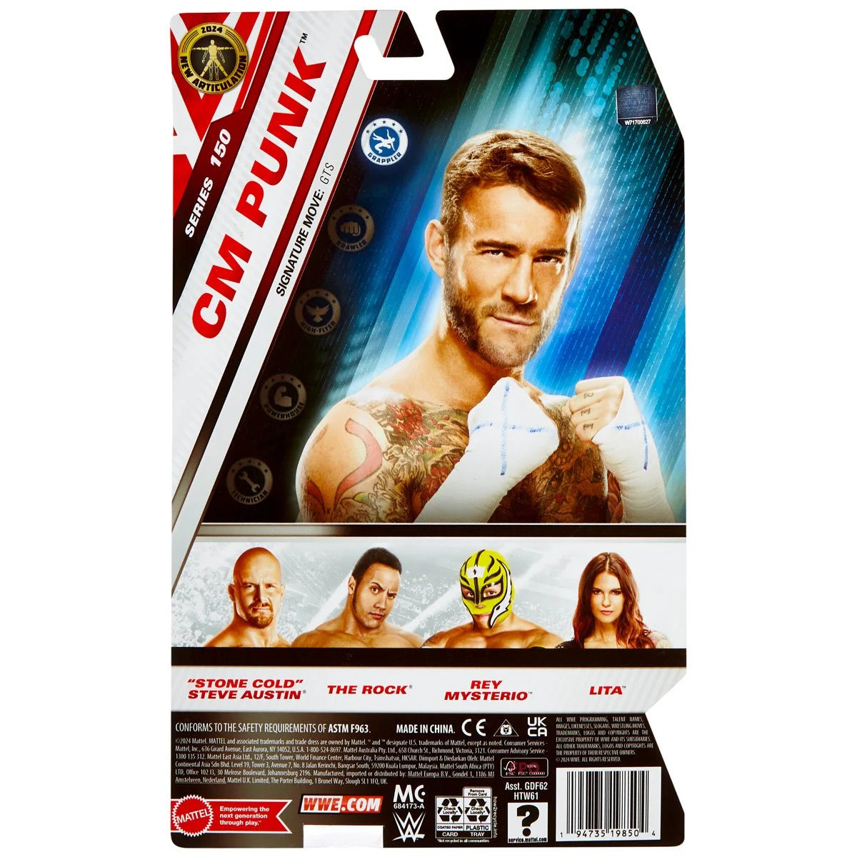 CM Punk WWE Main Event Series 150 Action Figure - Collectible Wrestling Toy for Fans & Kids - Perfect for Play, Display & Gifts