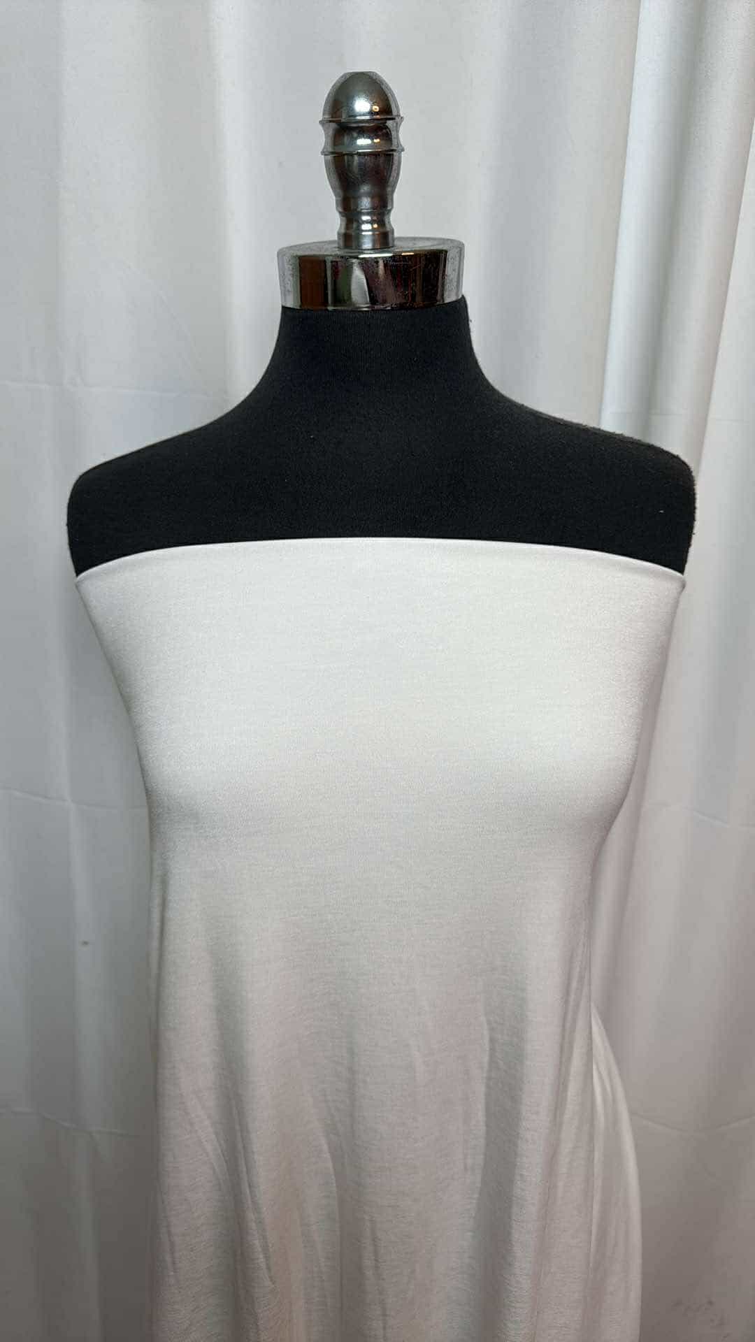 Ivory Modal Ponte Fabric - 3 Yard Cut - Soft Stretchy Knit for Dresses, Skirts & DIY Sewing Projects