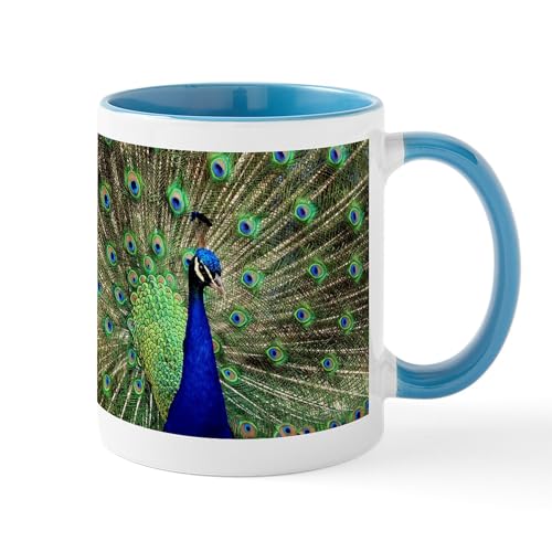 White/Blue Inside - Peacock Mugs