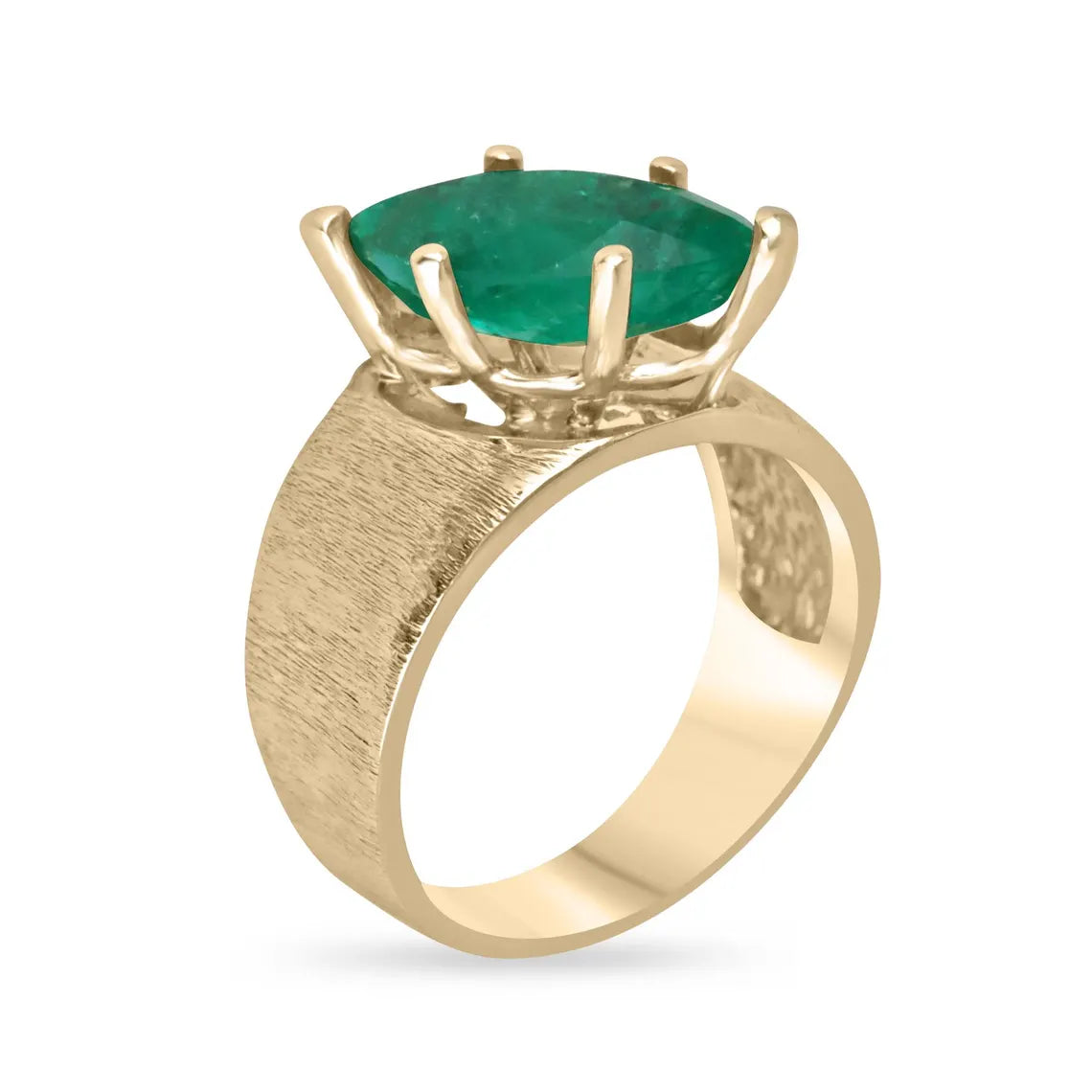 2.68ct Marquise Cut Colombian Emerald Solitaire Ring in 6-Prong Gold Setting - Elegant Jewelry for Engagement, Wedding & Special Occasions