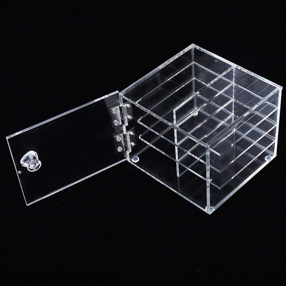 8-Layer Clear Acrylic Eyelash Storage Box - Transparent False Eyelash Organizer Case for Makeup Artists & Beauty Enthusiasts - Perfect for Salon, Travel & Home Cosmetic Organization