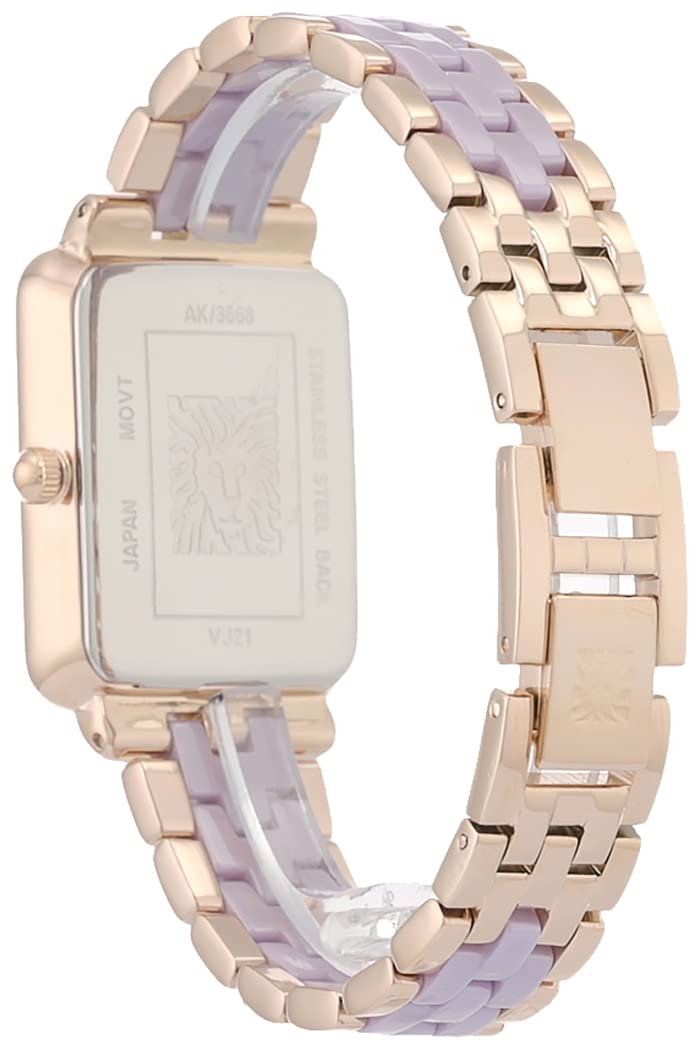 Anne Klein Women's Genuine Diamond Dial Ceramic Bracelet Watch - Luxury Stainless Steel Dress Watch for Women, Water Resistant & Elegant Gift for Her - Perfect for Office, Party & Special Occasions