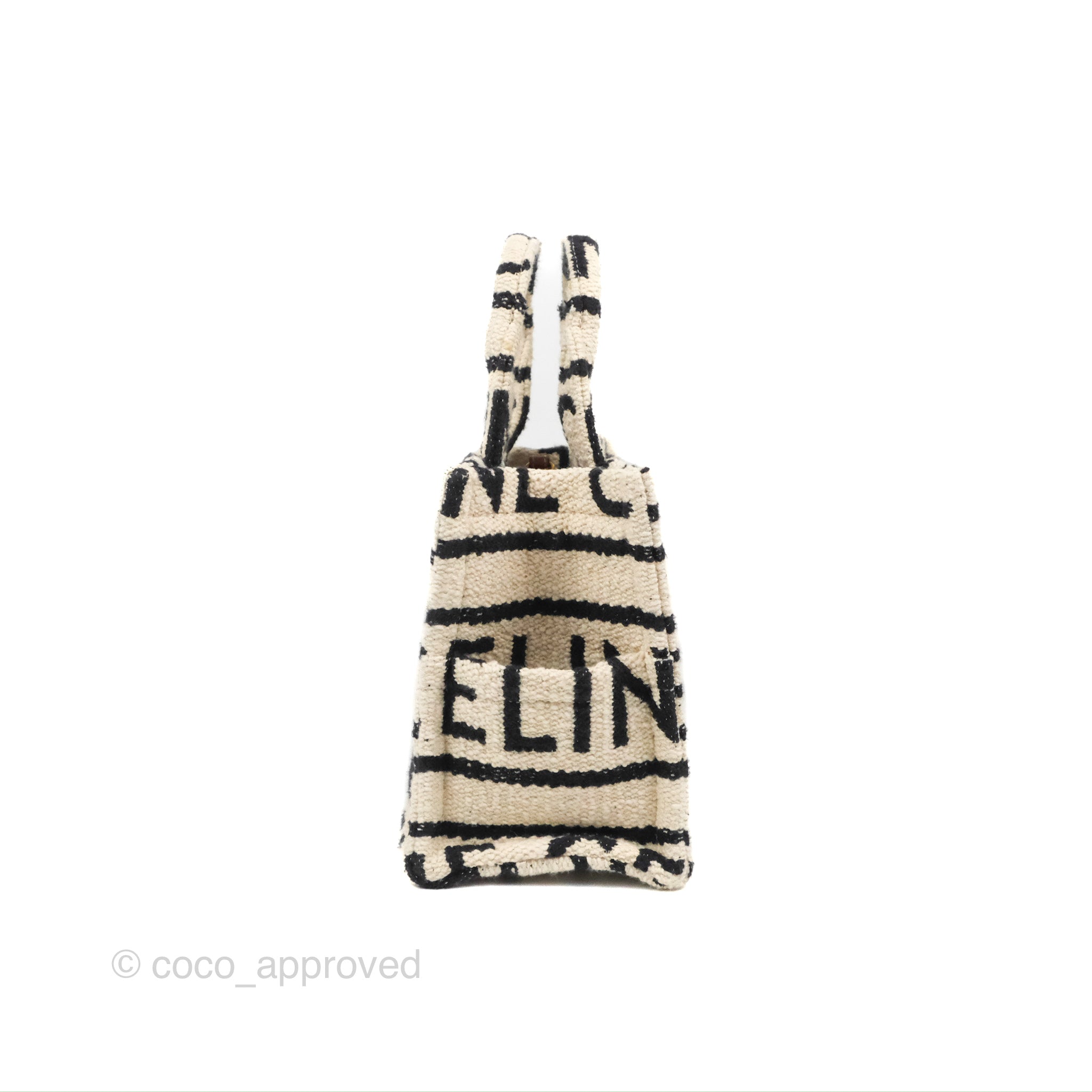 Celine Small Cabas Thais Textile Tote Bag in White - Luxury Designer Handbag for Women, Perfect for Work, Travel & Everyday Use