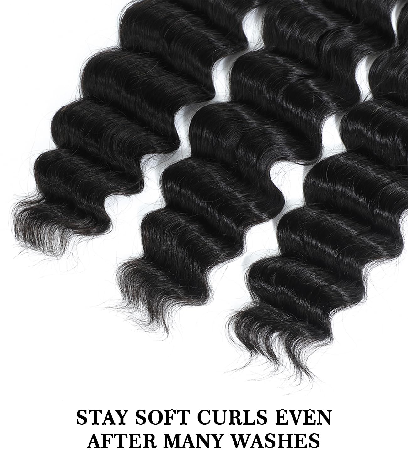 FASHION PLUS 100% Raw Human Hair Bundles - Loose Deep Wave 18 & 20 Inch (2 Bundles) for Natural Look & Styling | Perfect for Weaves, Wigs & Hair Extensions