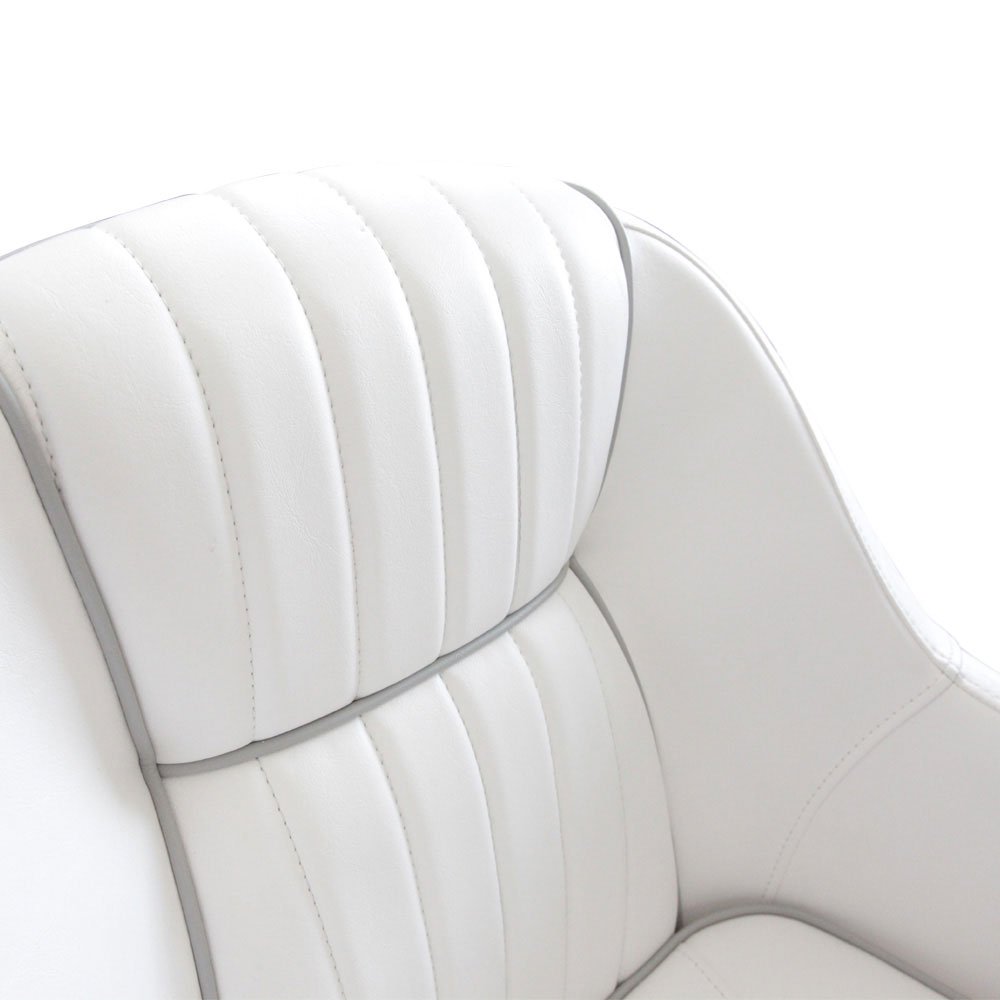 **Leader Accessories Pontoon Boat Captain's Bucket Seat - Heavy Duty Swivel Fishing Chair for Pontoon Boats & Deck Boats - Perfect for Fishing, Cruising & Relaxing on Water**