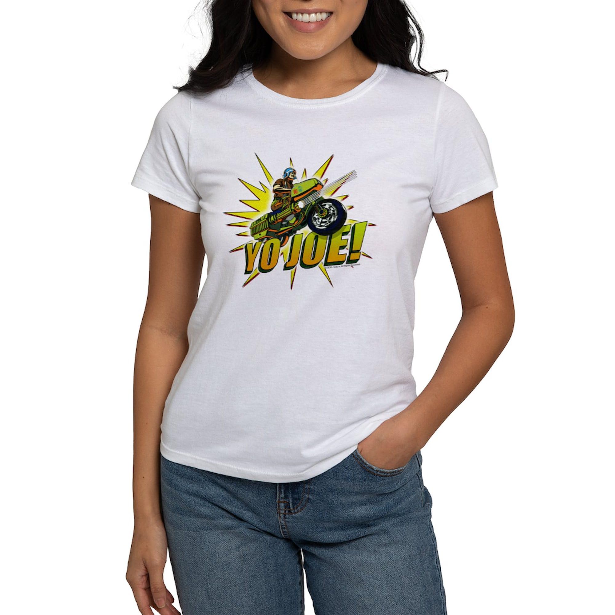 G.I. Joe YO Joe Women's Classic White Graphic T-Shirt | Soft Cotton Crew Neck Tee | Casual Wear & Cosplay Outfit
