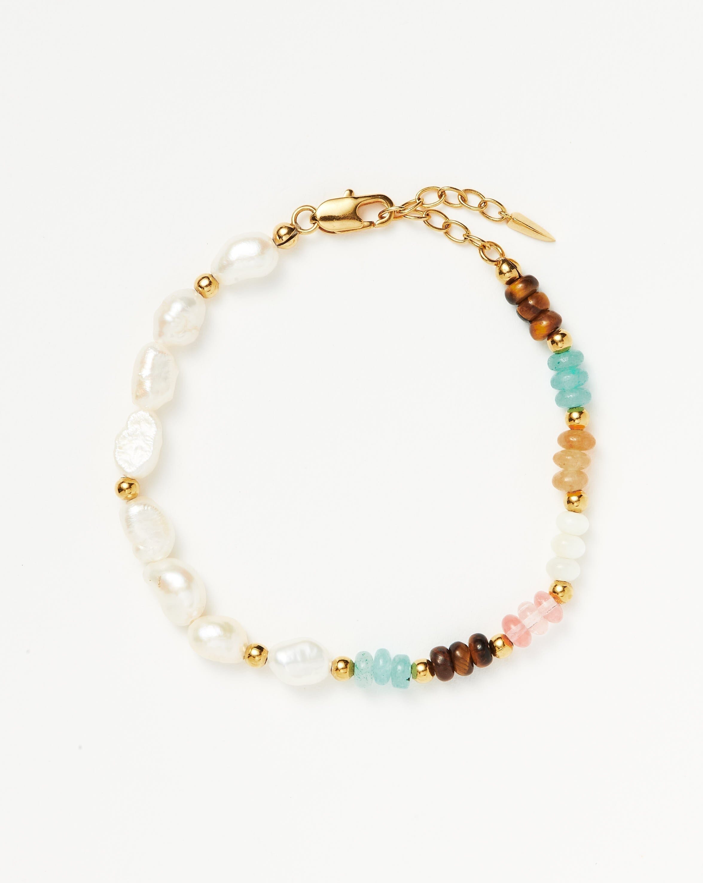 Good Vibes Pearl Multi Beaded Bracelet for Women - Elegant Boho Jewelry for Everyday Wear, Parties & Special Occasions