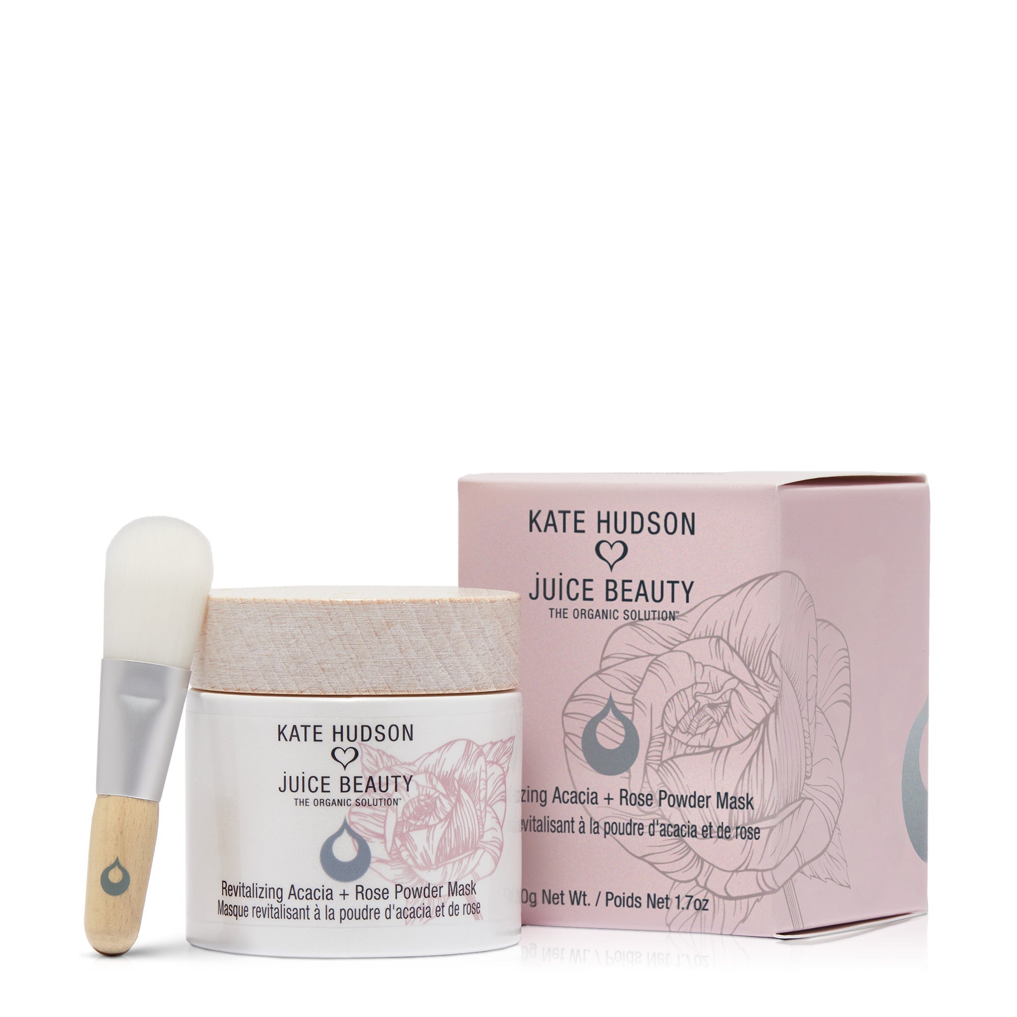 Juice Beauty Revitalizing Acacia + Rose Powder Mask - Organic Face Mask for Glowing Skin | Hydrating & Brightening Treatment for Dry & Dull Skin | Perfect for Spa Nights & Self-Care Routines