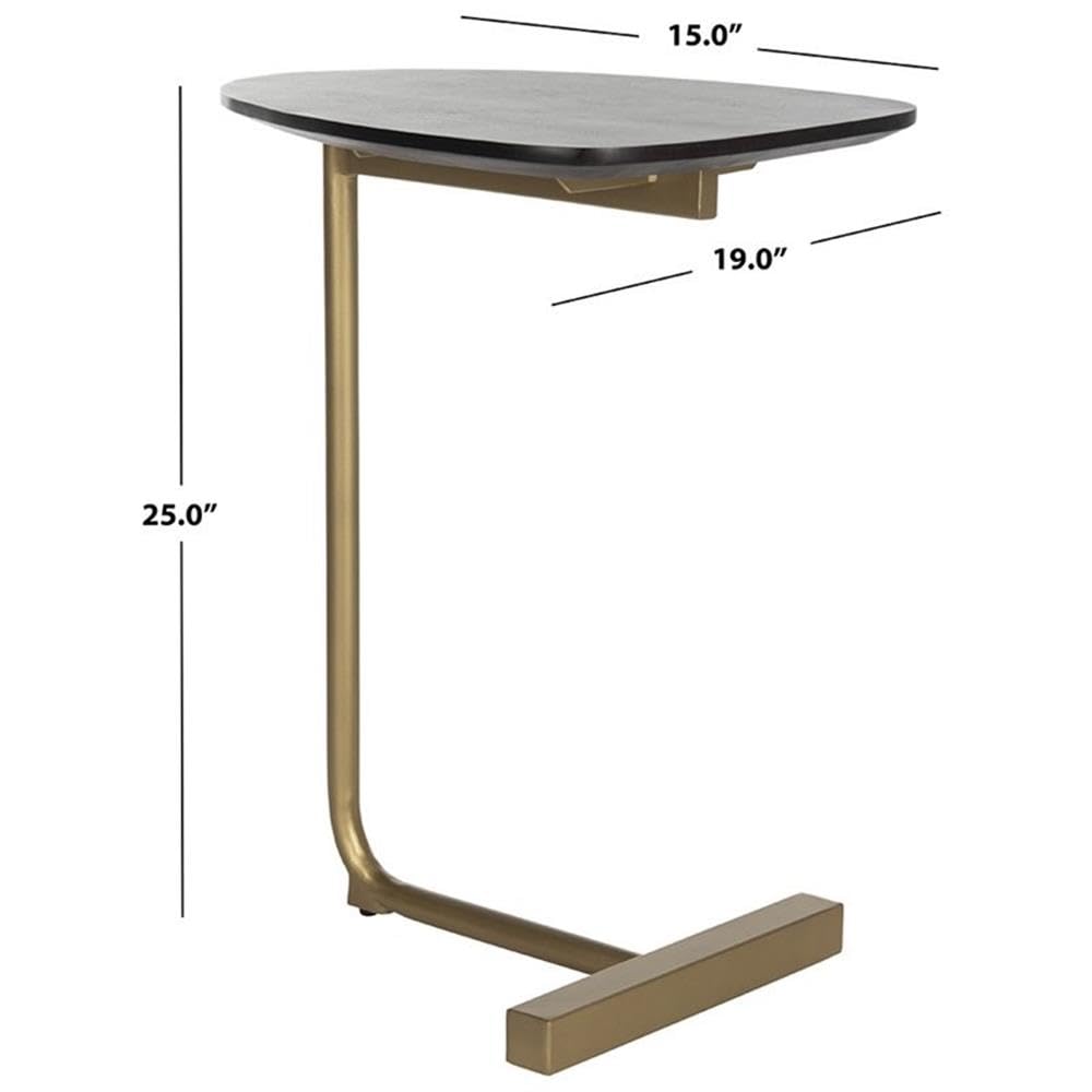 Black and Gold Home Square Accent End Table Set of 2 - Modern Side Tables for Living Room, Bedroom, or Office Decor