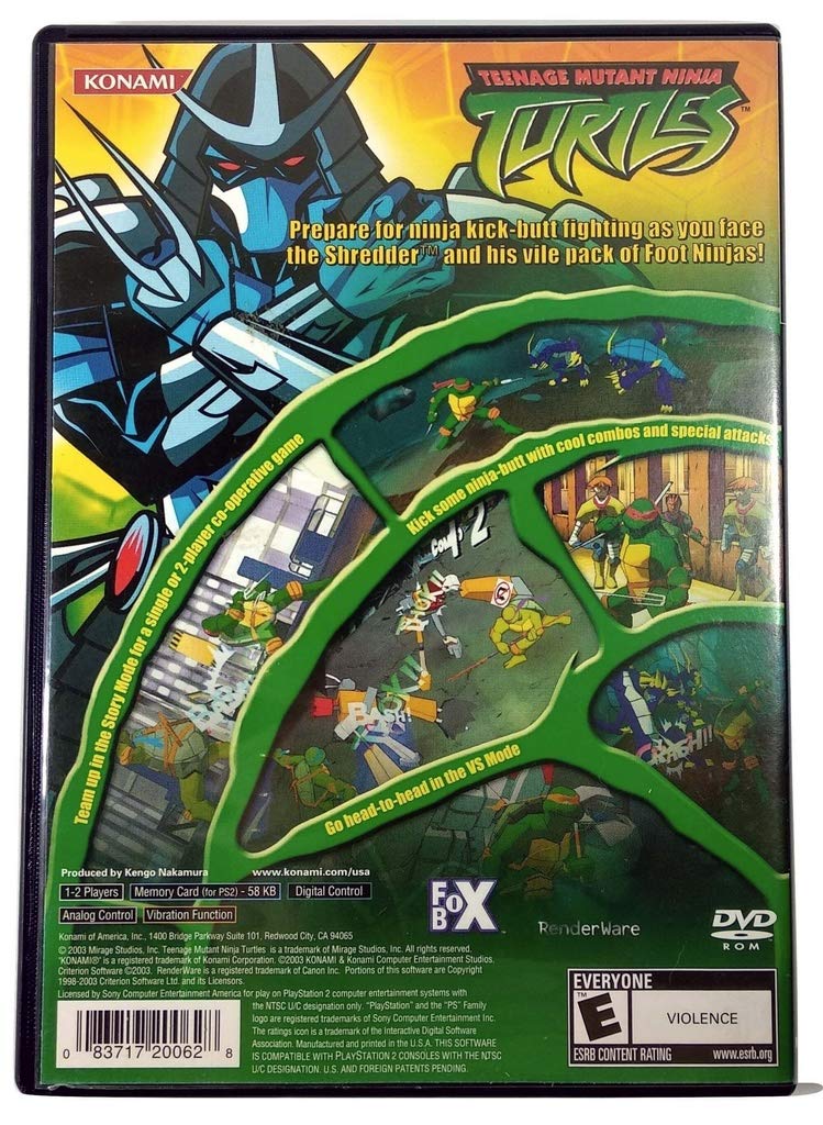 Teenage Mutant Ninja Turtles PS2 Game - Action Adventure Video Game for Kids & Teens | Perfect for Family Game Night & TMNT Fans Collection