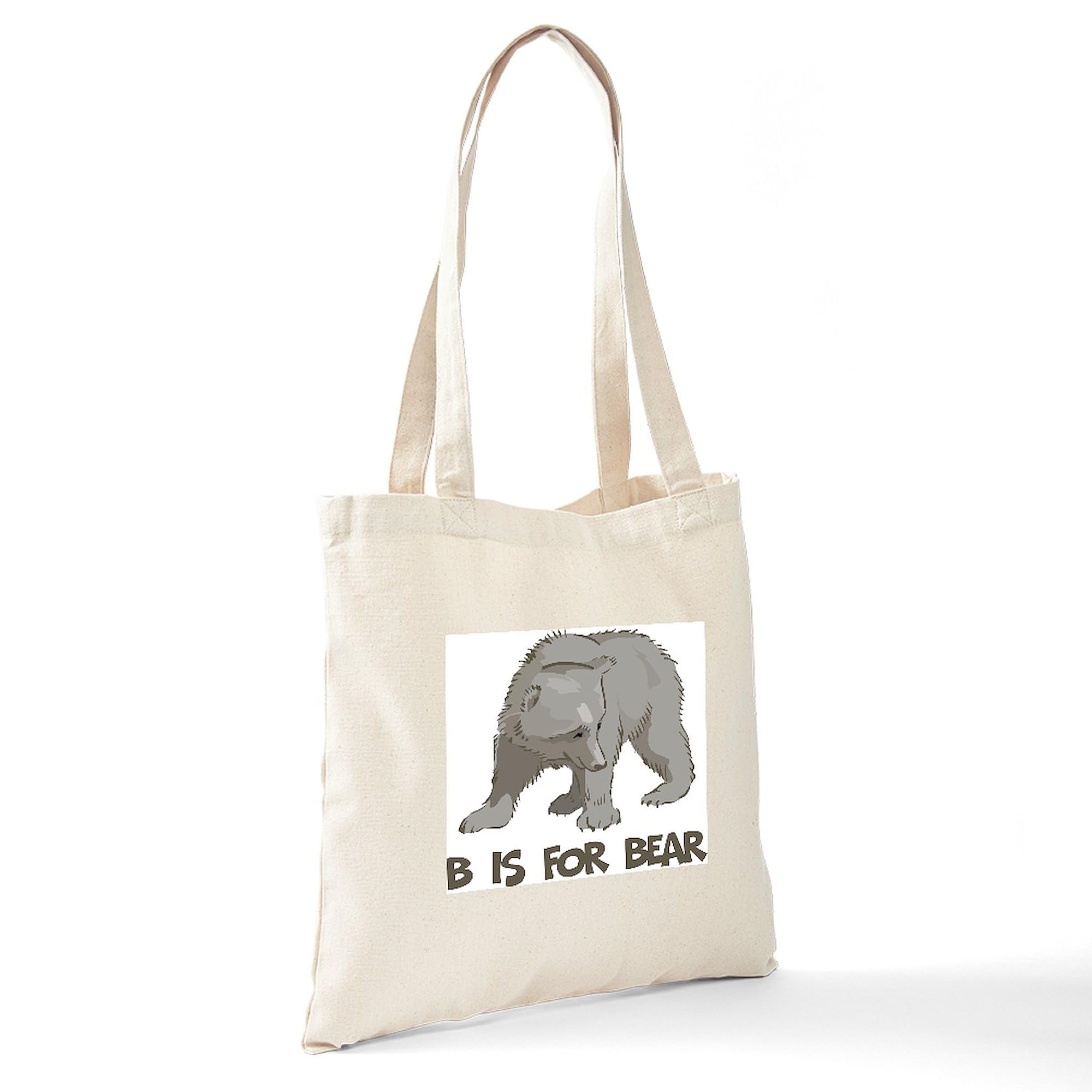B Is For Bear Canvas Tote Bag - Eco-Friendly Reusable Shopping Bag for Groceries, Beach & Daily Use | Natural Cotton Tote by CafePress