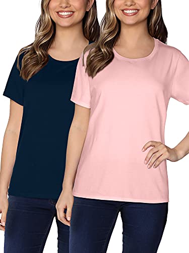 Crew - 2 Pack - Navy/Sweetheart Pink