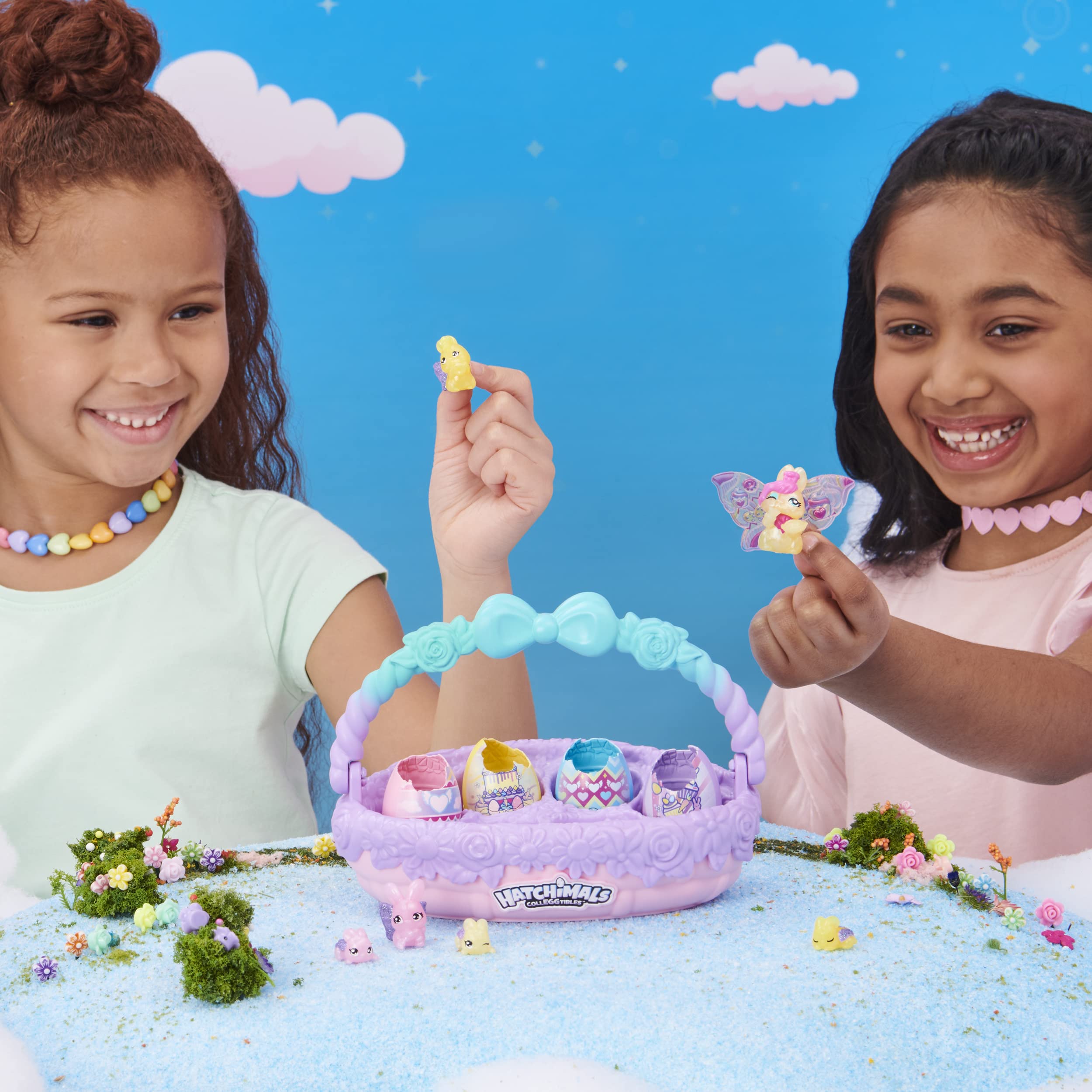 Hatchimals CollEGGtibles - 6 Bunny Characters Family Spring Toy Basket | Fun Kids Toys for Girls Ages 5+ | Easter Gifts, Birthday Presents & Playtime Activities