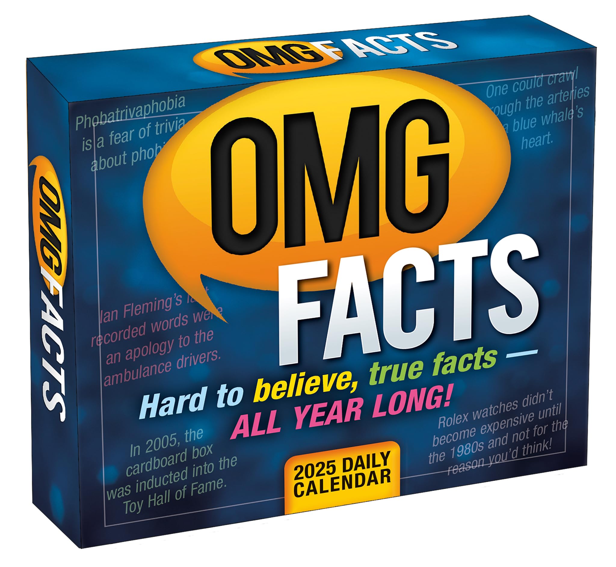 OMG Facts 2025 Boxed Daily Desk Calendar - Amazing True Facts for Office & Home Decor | Perfect Gift for Trivia Lovers & Fun Facts Enthusiasts