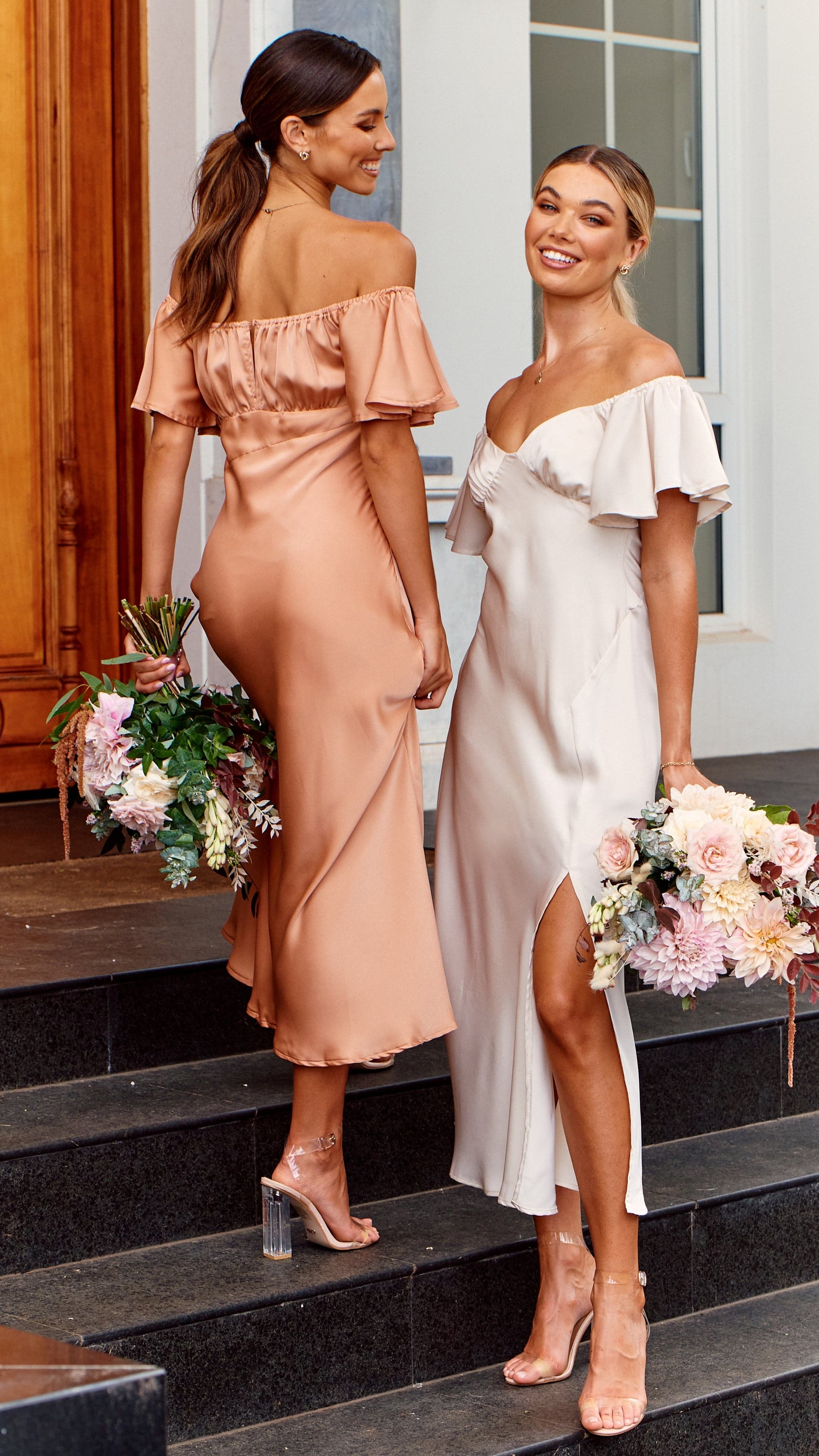 Louisa Midi Dress Ivory - Elegant Flowy Summer Dress for Women | Perfect for Beach Vacations, Weddings & Date Nights