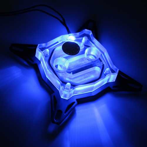 Bykski Jet Type CPU Water Block with LED for Intel LGA 1200/115X - High Performance Liquid Cooling Solution for Gaming PCs and Overclocking Systems