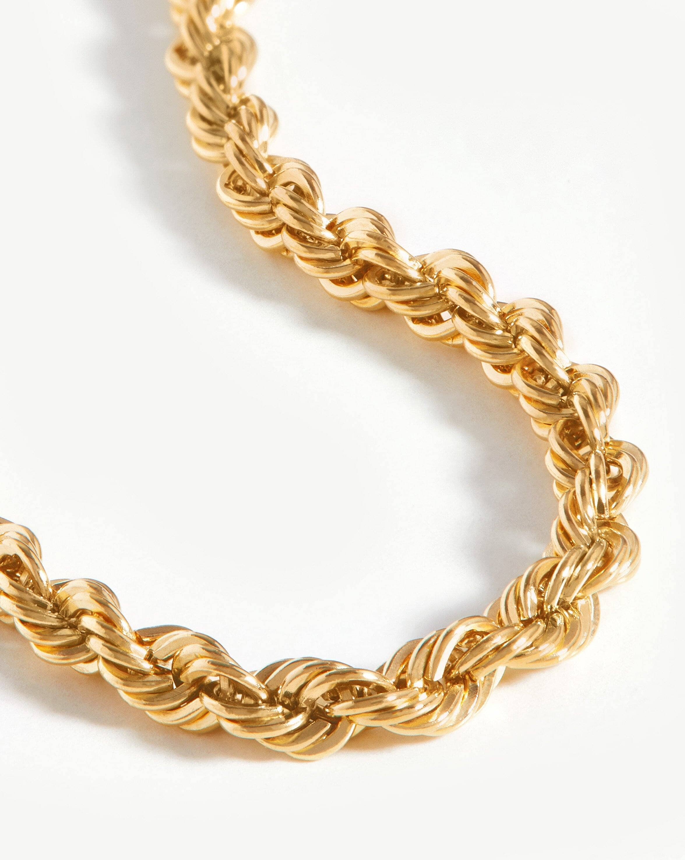 Elegant Classic Rope Chain Bracelet for Women - 14K Gold Plated Stainless Steel Jewelry - Perfect for Parties, Weddings & Everyday Wear