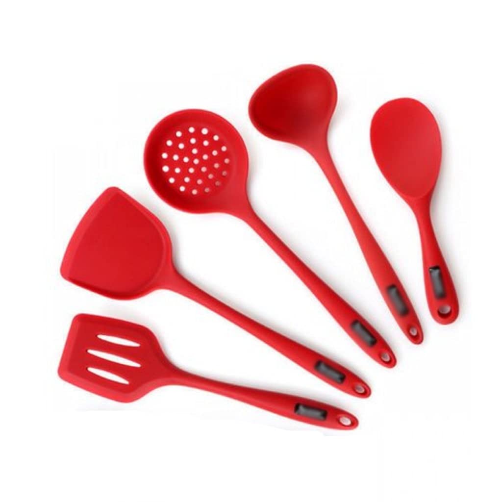 High Temperature Resistant Silicone Spatula Set - Non-Stick Kitchen Utensils for Cooking, Baking & Mixing - Durable Heatproof Soup Spoon & Cooking Tools for Home Chefs - Perfect for Frying, Stirring & Serving Dishes