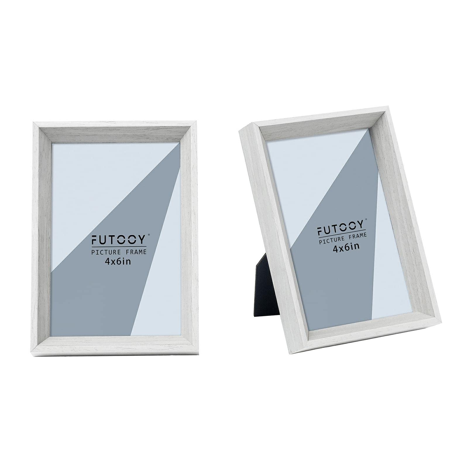 4x6 Picture Frames Set of 2 - Wall & Tabletop Display with Tempered Glass for Home & Office Decor