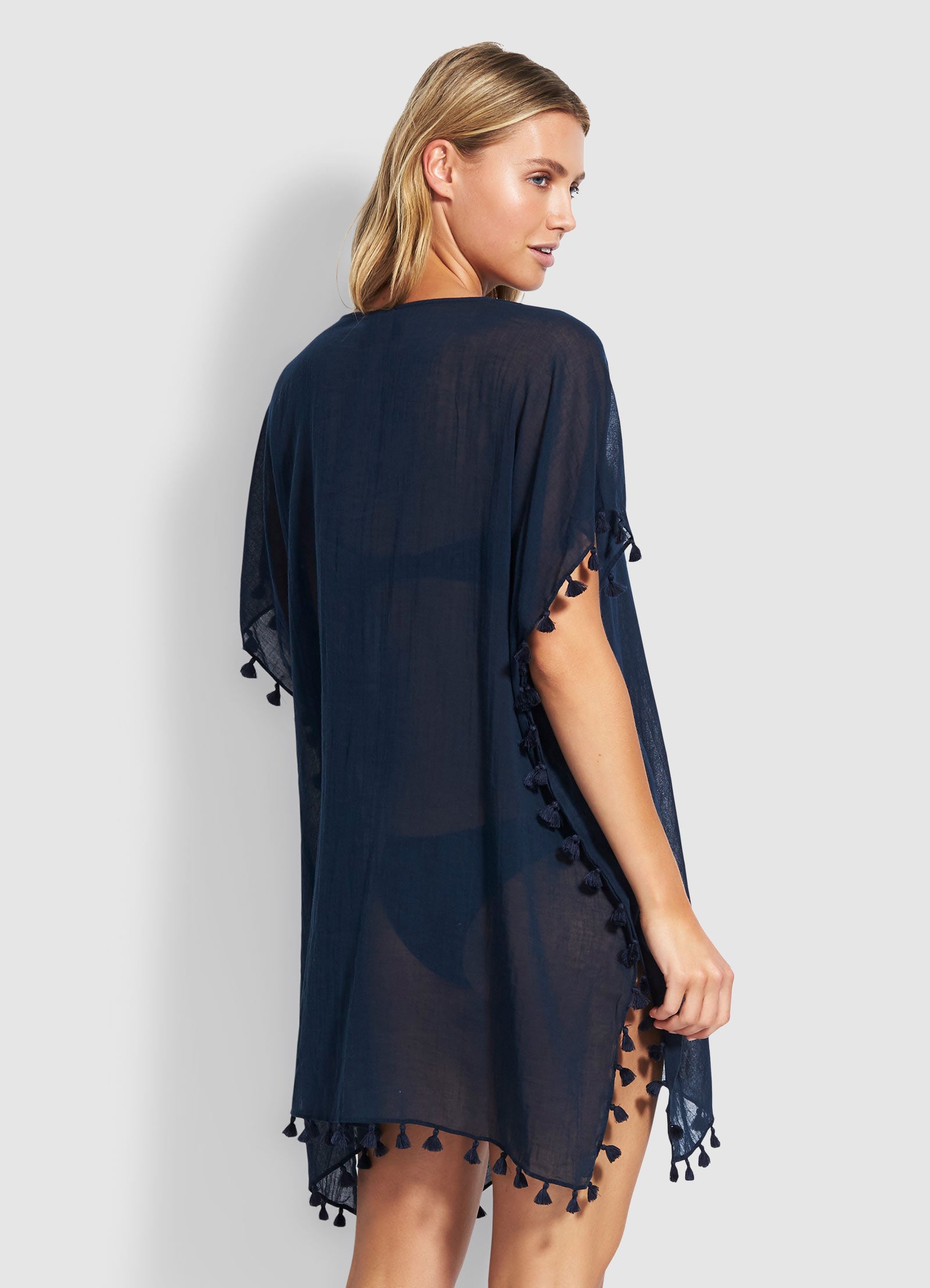Amnesia Kaftan Dress - Flowy Boho Maxi Dress with Indigo Print | Perfect for Beach Vacations, Summer Parties & Boho Fashion Lovers