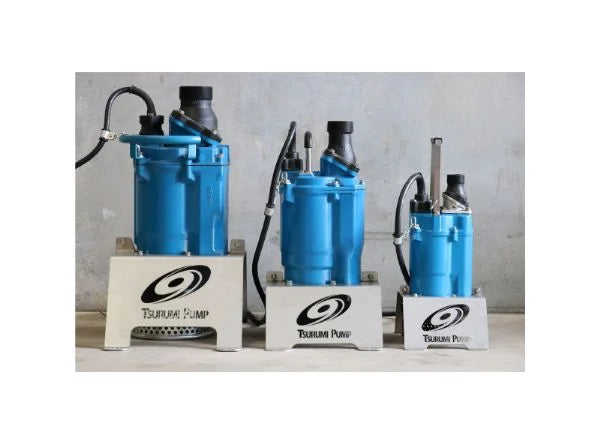 Tsurumi KTZ Series Submersible High Head Heavy Duty Drainage Pump with High Chromium Cast Iron Impeller - 3 Phase Industrial Water Pump for Construction Sites, Flood Control, and Sewage Management