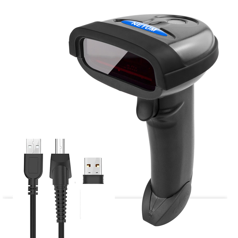 NT 1698W Wireless Bluetooth Barcode Scanner - High-Speed 1D Laser Scanning for Retail, Warehouse & Inventory Management (USB Rechargeable)