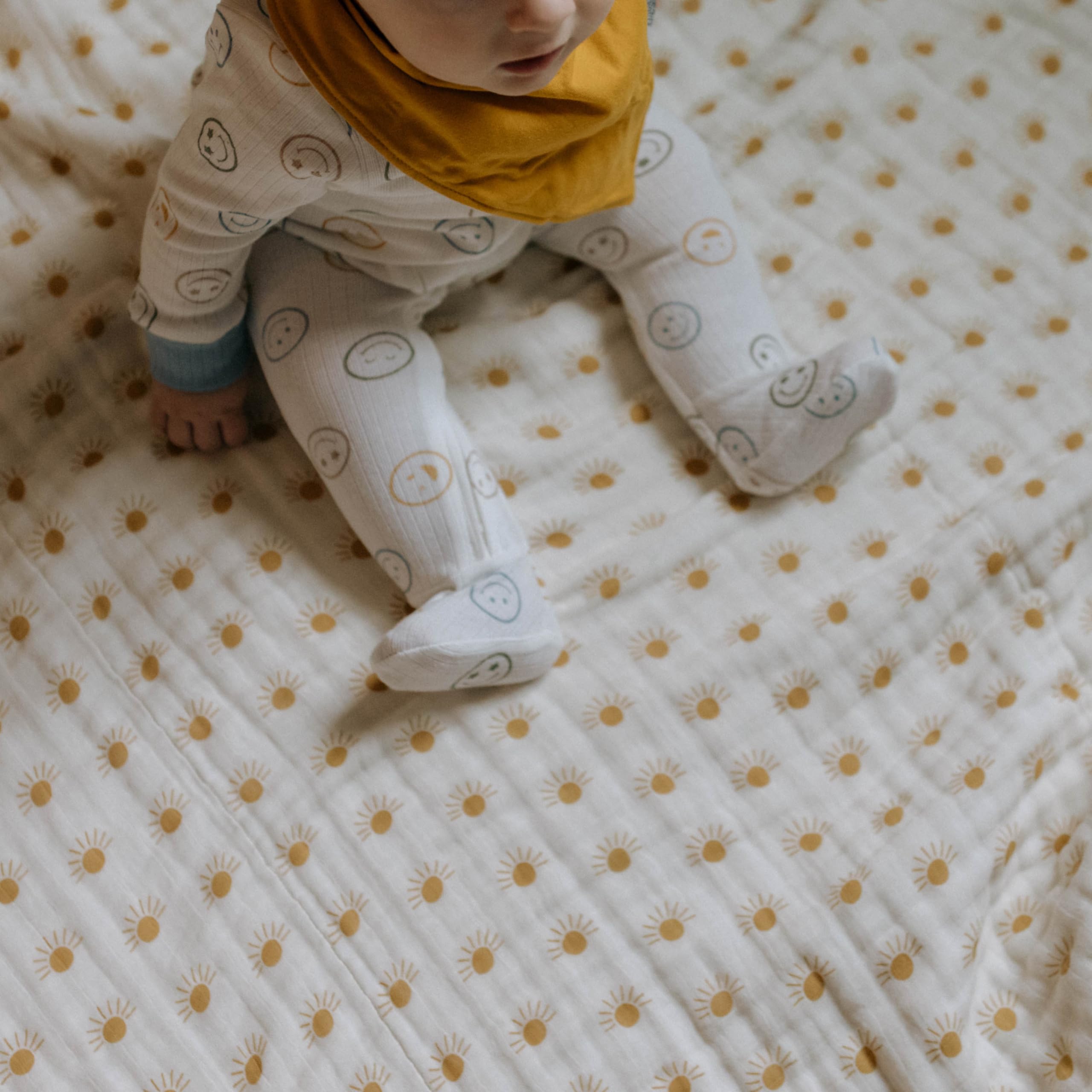 Parker Baby Muslin Blanket - 100% Soft Cotton Toddler Quilt & Swaddle Blanket | Gender Neutral 47