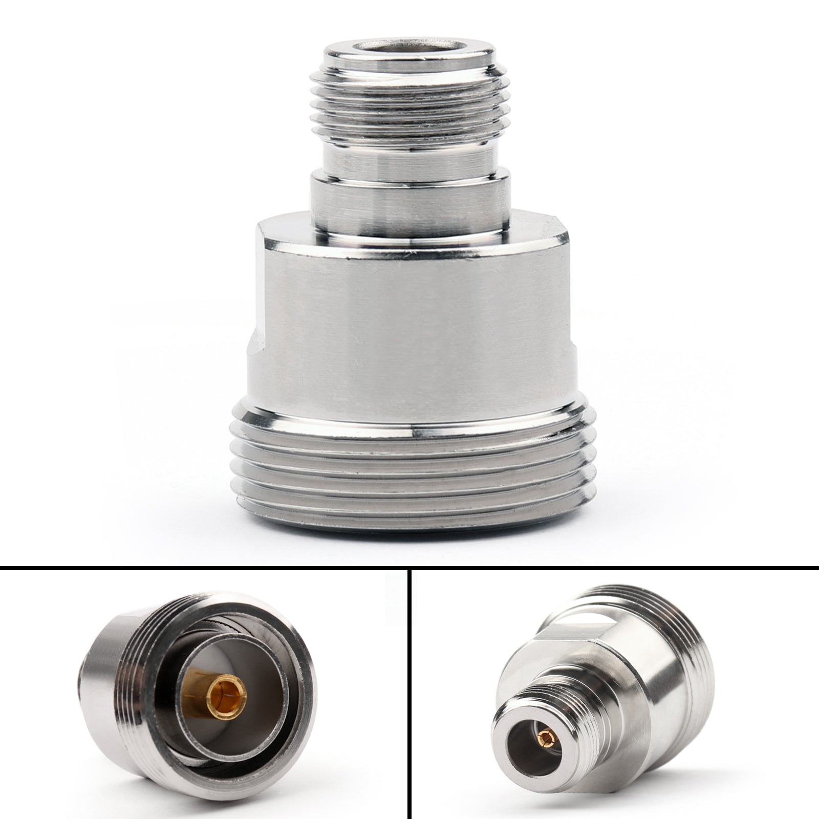 10Pcs 7/16 DIN Female to N Female RF Adapter Connector - Straight F/F for Antenna, Radio & Telecom Equipment Installation
