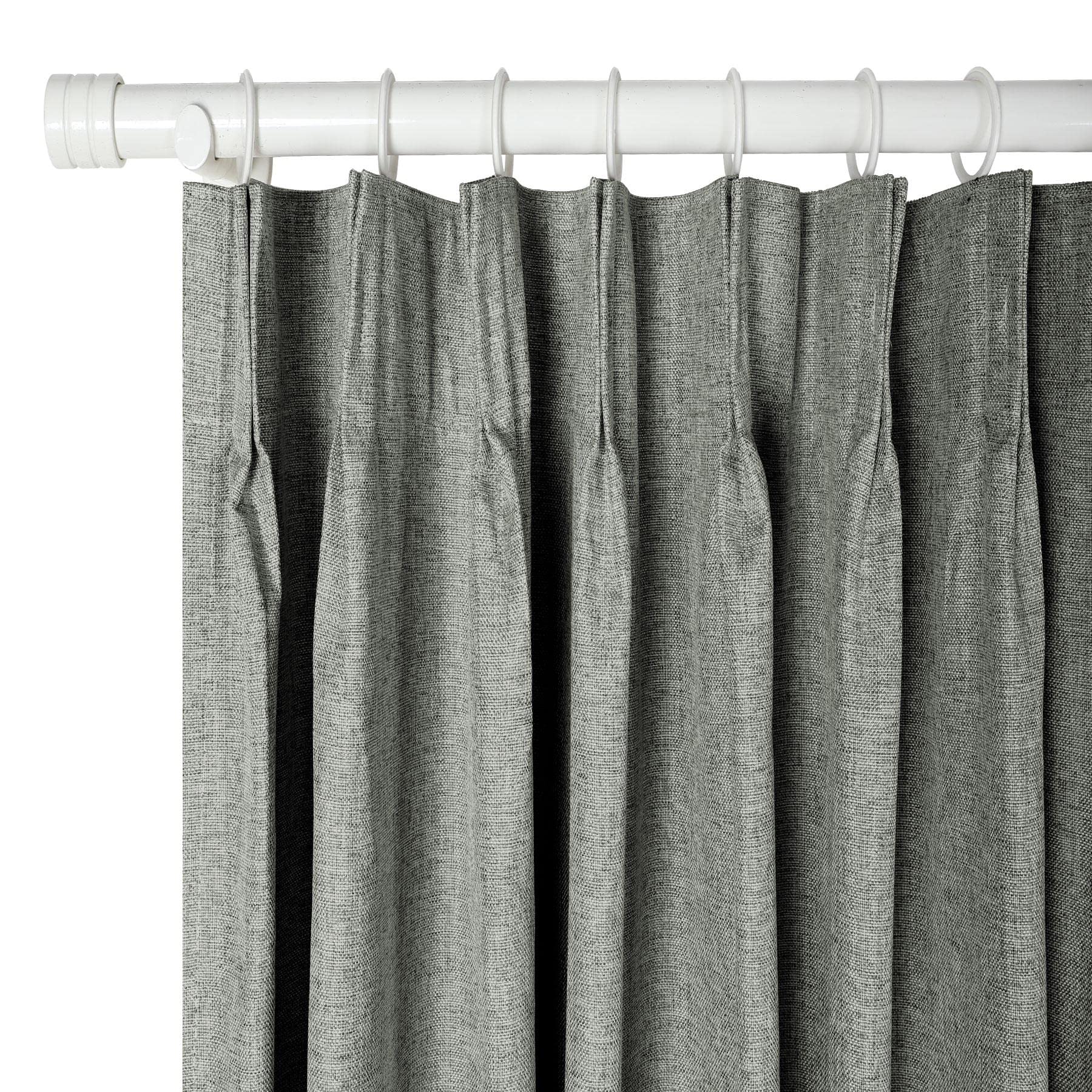 Cololeaf Blackout Faux Linen Curtains - Room Darkening Pinch Pleated Drapes for Living Room, Bedroom & Dining Room - Thermal Insulated Textured Window Treatments - Dark Grey 120
