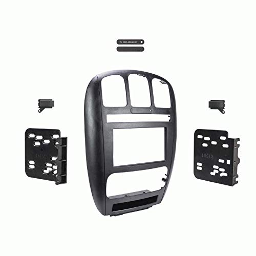 Universal Double Din Car Stereo Dash Kit - Compatible with 2001-2003 Chrysler Voyager, Black Trim Bezel for Aftermarket Radio Installation | Perfect for DIY Car Audio Upgrades & Seamless Head Unit Replacement