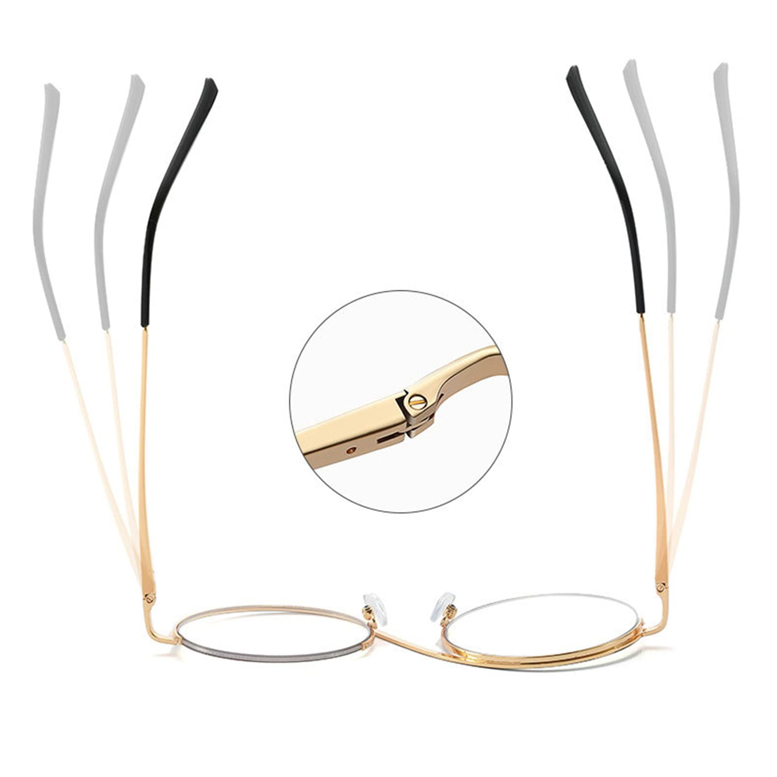 Willochra Round Blue Light Blocking Glasses for Women - Anti Eyestrain Computer Glasses with Metal Frame (Elphaba Style) | Perfect for Office Work, Gaming & Screen Time Protection