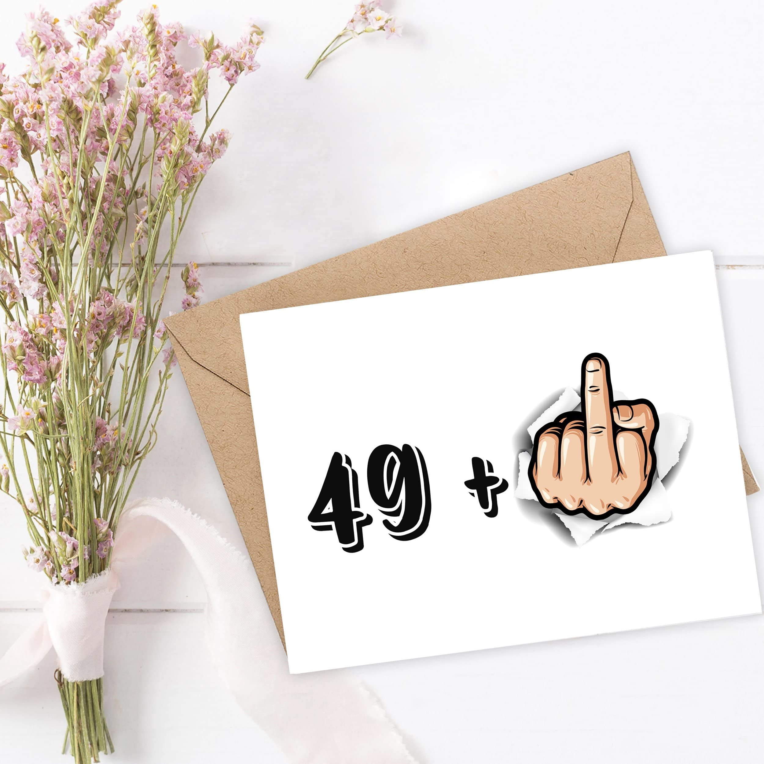 Funny 50th Birthday Card for Men & Women - Humorous Fifty Birthday Greeting Card with Rude Jokes - Perfect for Milestone Birthday Parties, Gag Gifts & Celebrations